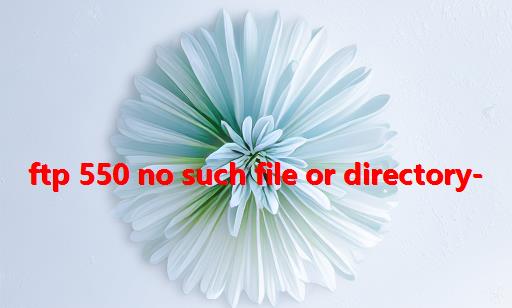 FTP 550 No such file or directory-